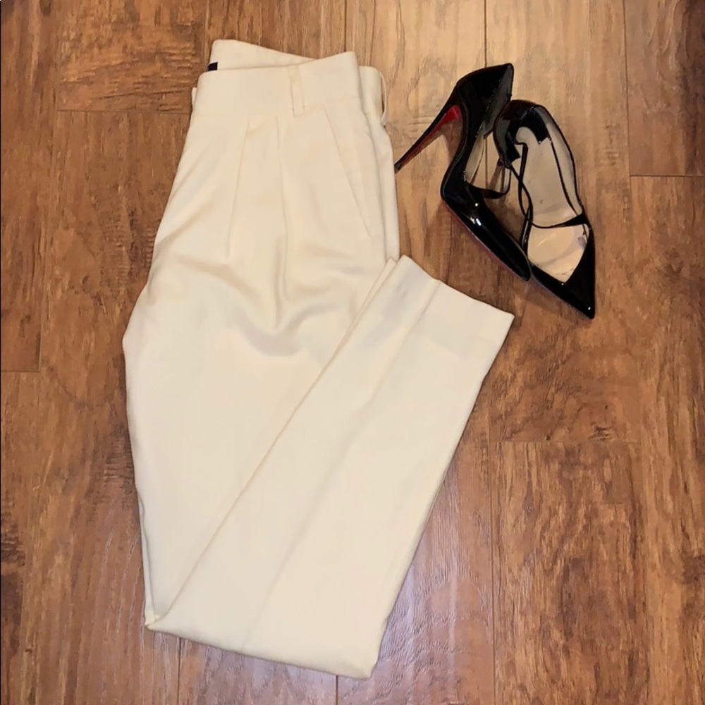 NWOT French Connection | Ivory Wool Trousers